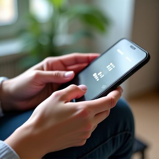 A person turning off notifications on their devices