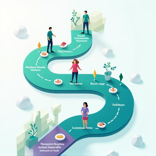 An infographic showing a personalized journey path